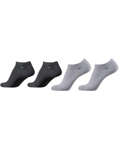 Tom Tailor Sneaker Socken 4 Paar unisex Sportsocken 35-38 39-42 43-46 - Grau