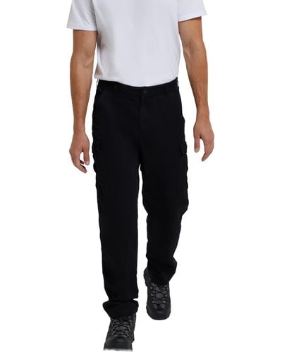 Mountain Warehouse Protection UV maximale - Pantalon Respirant et léger - Idéal pour la Marche et la randonnée Noir