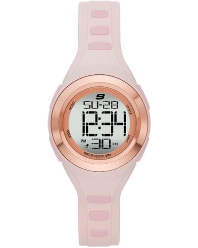 Skechers Youngs Polyurethane And Polycarbonate Digital Watch - Pink