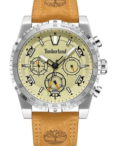 Timberland Reloj Analógico para Hombre de Cuarzo con Correa en Cuero TDWGF2230404 - Metálico