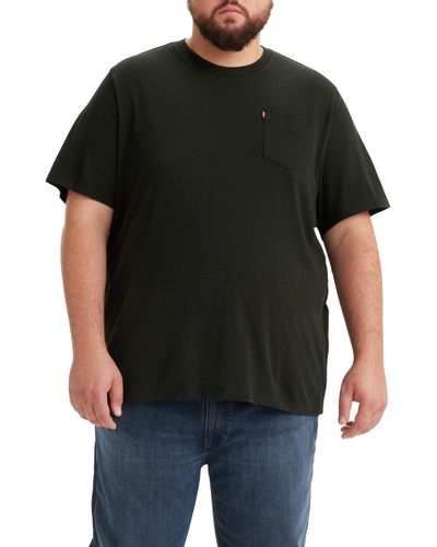 Levi's Big & Tall Classic Pocket Tee T-Shirt - Noir