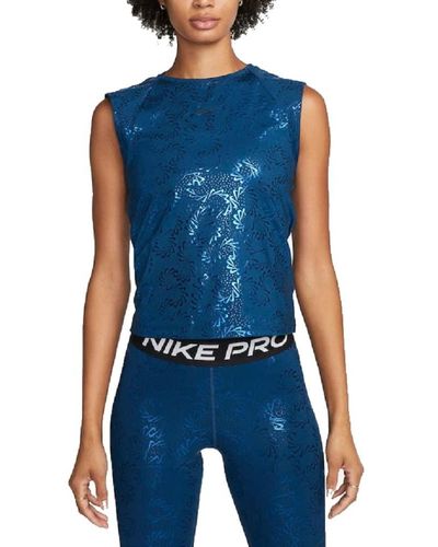 Nike Sparkle Dri-Fit Top - Blau