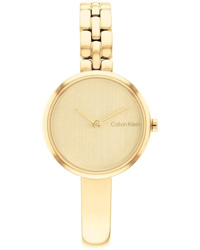 Calvin Klein Reloj Analógico de Cuarzo para mujer con Correa en Acero Inoxidable dorado - 25200279 - Metálico