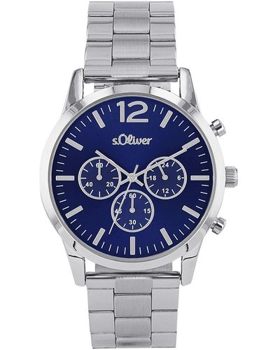S.oliver Armbanduhr Chronograph Analog - Blau