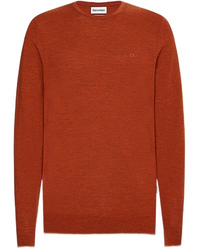 Calvin Klein K10k109474 Pullovers - Orange