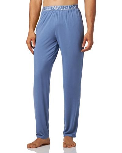 Emporio Armani Trousers Soft Modal - Blau