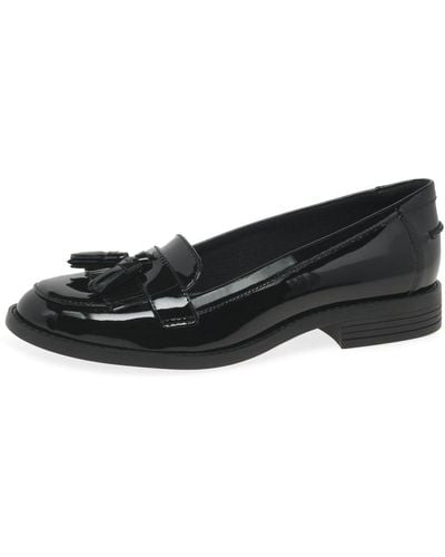 Clarks Camzin Angelica Leather Shoes In Wide Fit Size 3 Black