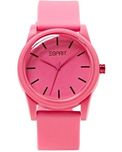 Esprit Uhr mit Gummiarmband - Pink