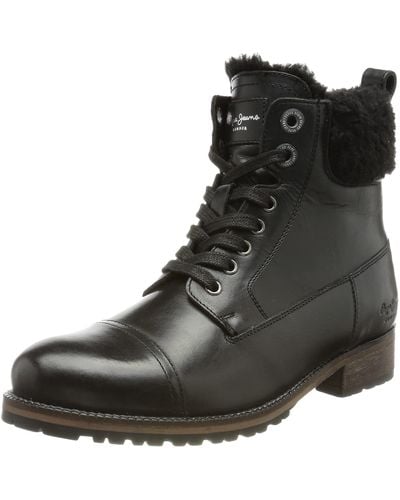 Pepe Jeans Melting Warm Motorcycle Boot - Black