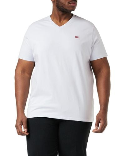 Levi's Original Housemark V-Neck T-Shirt Arctic Ice - Weiß