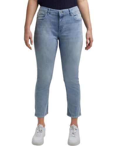 Esprit Curvy 7/8-Jeans mit hohem Bund - Blau