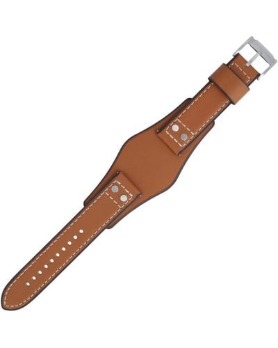 Fossil Uhrband Wechselarmband LB-CH2986 Original Ersatzband CH 2986 Uhrenarmband Leder 22 mm Braun