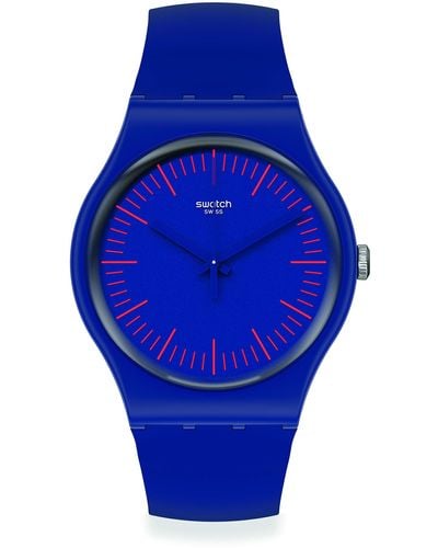 Swatch Orologio BLUENRED 41mm Originals New Gent SUON146 - Blau