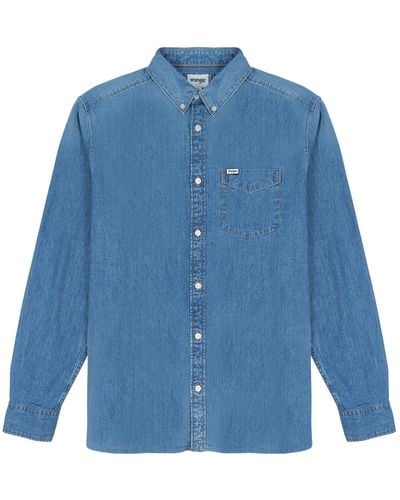 Wrangler 1 X Button Down Shi Shirt - Blue