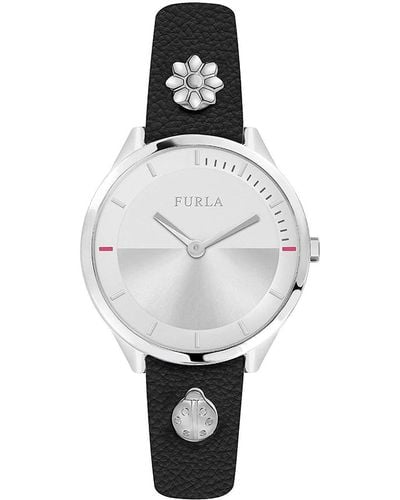 Furla Analog Quarz Uhr mit Leder Armband R4251112507 - Weiß