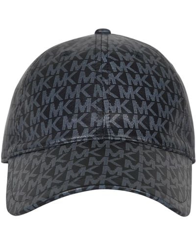 Michael Kors Michael Printed Leather Baseball Hat Cap One Size - Grey