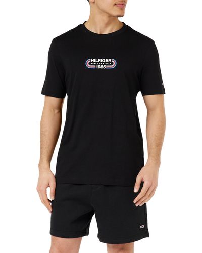 Tommy Hilfiger Hilfiger Track Graphic tee Camisetas P/V - Negro