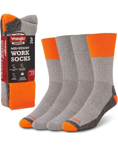 Wrangler Hi-vis S Socks - Crew Boot Socks For Size - Multicolour