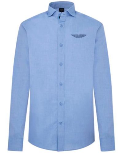 Hackett Hackett Amr Pitlane Shirt Long Sleeve Shirt M - Blue