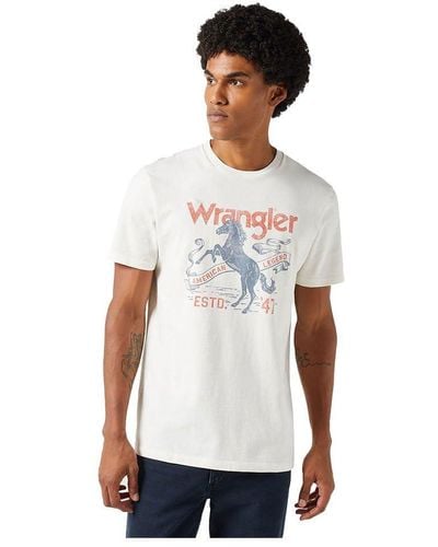 Wrangler Americana Tea T-shirt - White