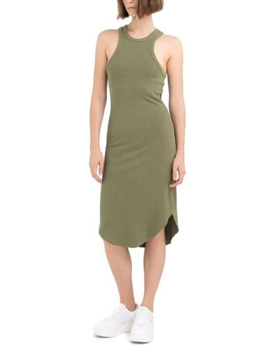 Replay Kleid Kurzarm mit Stretch - Grün