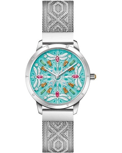 Thomas Sabo ?s Watch Kaleidoscope Dragonfly Gold Turquoise Stainless Steel - Blue