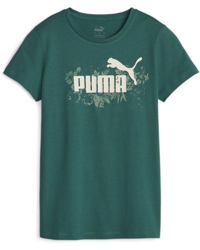 PUMA T-Shirt mit Blumenmuster - Grün