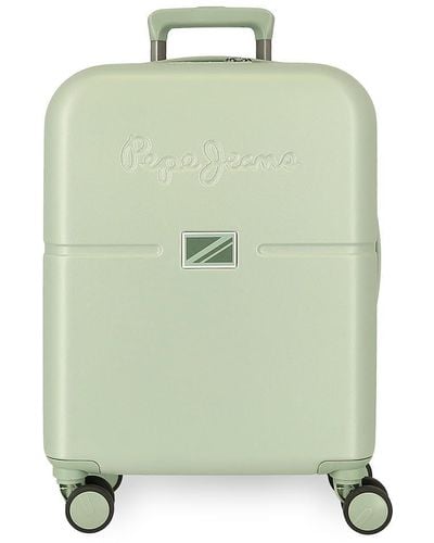 Pepe Jeans Accent Cabin Suitcase Black 40x55x20 Cm Rigid Abs Closure Tsa Integrated 37l 2.7 Kg 4 Double Wheels Hand Luggage By Joumma Bags - Green