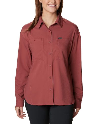 Columbia Silver Ridge Utility Long Sleeve Shirt - Red