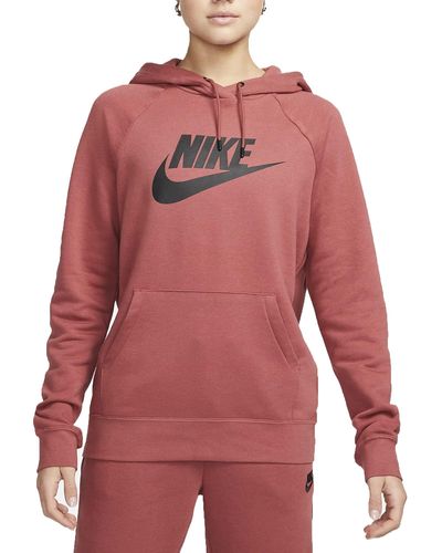 Nike Sweat à capuche pour femme Essential Rouge Code DX2319-691