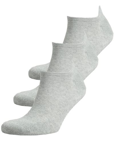 Superdry Trainer Sock 3 Pack Y3110023A Grey Marl XS/S Mujer - Blanco