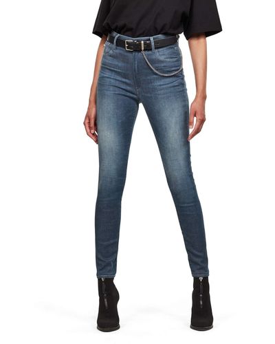 G-Star RAW Jeans Kafey Ultra High Skinny Para Mujer - Azul