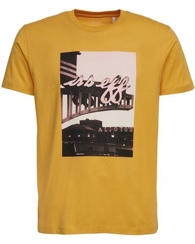 Esprit 043ee2k320 T-shirt - Yellow