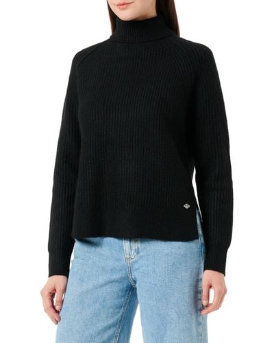 Replay Turtleneck Jumper Recycled Material - Black