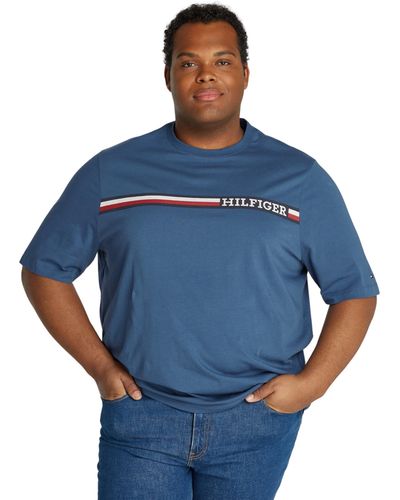 Tommy Hilfiger Bt-chest Stripe Tee-b S/s T-shirt - Blue