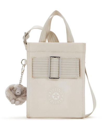 Kipling Jyri, Sacs pour téléphone , Beige nacré, 6''L x7.75''H x2.5''D - Blanc