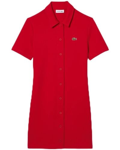 Lacoste Ef6922 robe - Rouge