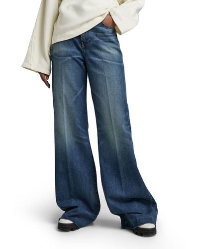 G-Star RAW Deck Jeans Met Ultrahoge Breedte Voor - Blauw