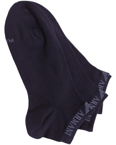 Emporio Armani , 3-pack Sneaker Socks, Marine/marine/marine, Large - Blue