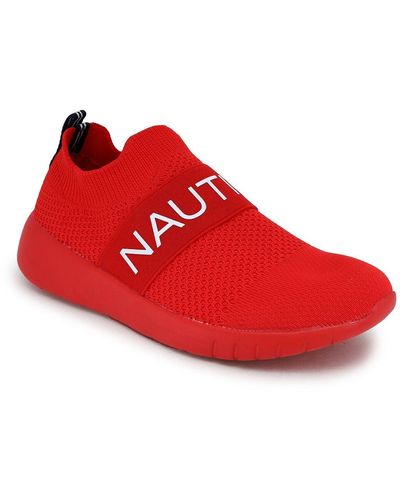 Nautica Chaussures de course confortables à enfiler pour femme Canvey-Radical - Rouge