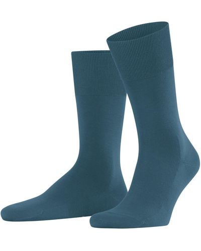 FALKE Socken Climate Wool Nachhaltiges Lyocell Wolle einfarbig 1 Paar - Blau