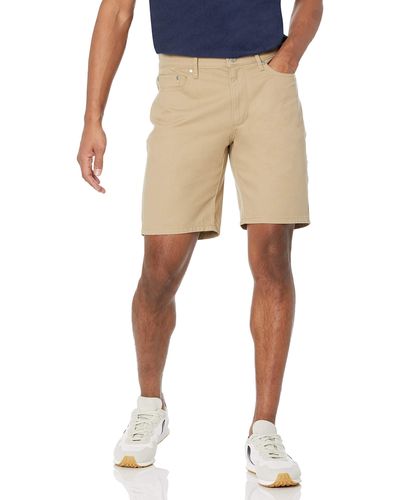 Amazon Essentials Pantalón Corto Ajustado en Tejido elástico con 5 Bolsillos y Entrepierna de 22,8 cm Hombre - Neutro