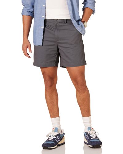 Amazon Essentials Pantalón Corto de 18 Cm de Ajuste Entallado Hombre - Azul