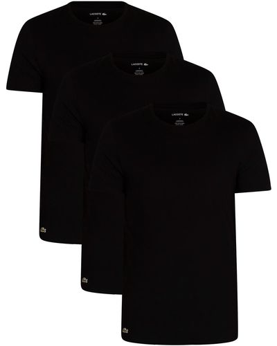 Lacoste T-Shirt Basic Rundhals (Packung - Schwarz