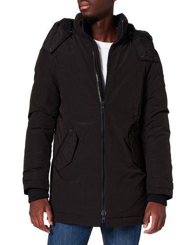 Calvin Klein Jeans Sherpa Lined Long Parka Parca - Negro