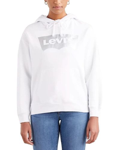 Levi's Graphic Standard Hoodie Mujer Rainbow Gradient Batwing White + - Multicolor