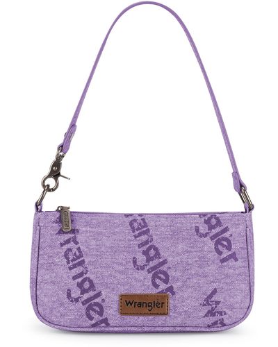 Wrangler Shoulder Bag For 90s Retro Clutch Purses - Purple