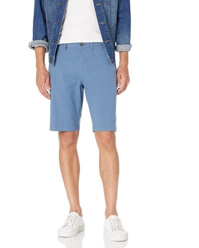 Amazon Essentials Short Oxford en Tissu Stretch Confortable Léger Entrejambe 28 cm Coupe Ajustée - Bleu
