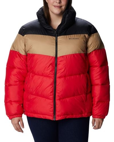 Columbia Puffect Colour Blocked Jacket - Red