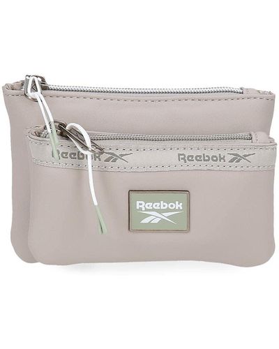 Reebok Tina Toiletry Bag Two Compartments Grey 17x9x2 Cms Synthetic Leather - White